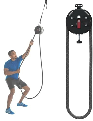 Entrenador de Cuerda sin Fin for Gimnasio en casa, Sistema de poleas de Cable portátil, Herramienta de Entrenamiento de Cuerpo Completo, Entrenamiento de Fitness con Cuerda de tracción for entrenam
