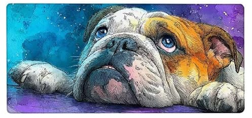 Gaming Alfombrilla Ratón 1200x600x3mm MousePad XXL Perro, Alfombrilla Gaming Animal, Impermeable Antideslizante MousePad, Mejora la Precisión y la Velocidad, Gamer Tapete Rato PC Accesorios I-0779