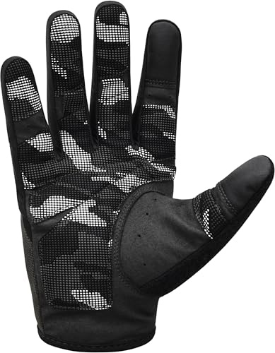 RDX T2 Gym Handschuhe Vollfinger, Fitness Handschuhe Herren & Damen mit Touchscreen-Funktion, Trainingshandschuhe Herren für Krafttraining, Fitnessstudio und Workout