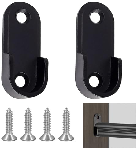 2 Pièces Supports Ovales Pour Tringle À Vêtements, Support Ovale, Support Barre Penderie，30×15 mm Alliage De Zinc, Comprend 4 Vis， En Alliage De Zinc Pour Tringle À Vêtements, Armoire