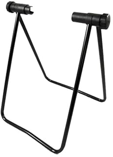 Support Vertical Pliable pour Vélo, Métal Noir, Hauteur Réglable, 1 Pièce | Deux Anneaux de Maintien, Montants Verticaux Ajustables, pour Atelier Maison et Réparation, Compatible Vélo