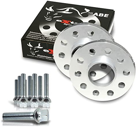 NJT eXtrem 790401 Cales Elargisseurs de voies 30mm (paire) - 15mm (épaisseur par Cale) incl. boulonnerie Entraxe (LK) 5x100 / 5x112 Alésage 57,1mm