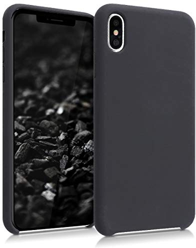 kwmobile Handyhülle für Apple iPhone XS Max Hülle - Case Silikon - Kabelloses Laden - Schutzhülle Cover in Schwarz matt