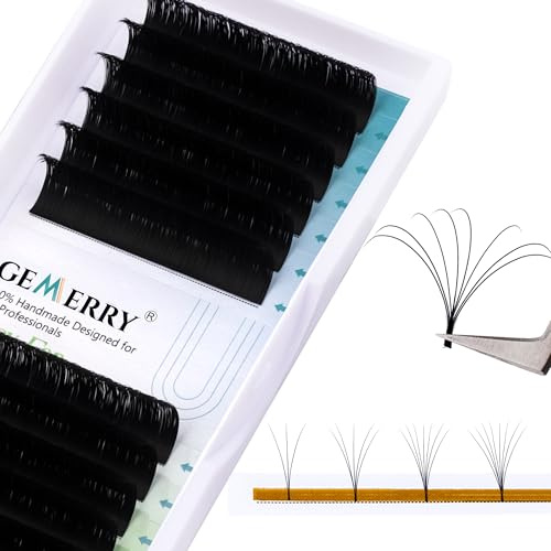GEMERRY Ciglia Extension Volume Ciglia Easy Fans 0.07 D Curl 12mm | Ciglia Finte EASY Fans Eyelash Extensions Indispensabili per i Professionisti delle Ciglia Risparmia Tempo Non si Staccano