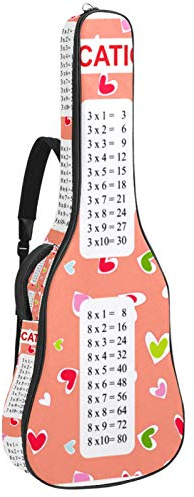 Gitarrentasche mit Reißverschluss, wasserdicht, weich, für Bassgitarre, Akustik- und klassische Folk-Gitarre, Multiplikationstische (4)