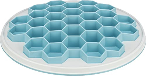 TRIXIE Slow Feeding anti-slingplatta Hive, plast/TPR/TPE, Ø 30 cm, grå/blå – 25039