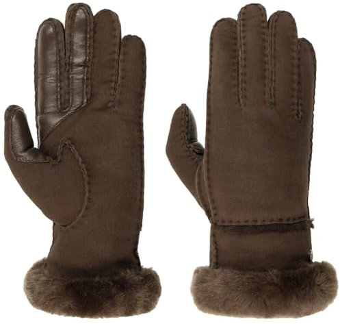 UGG Damen W Schaffell gesäumter Handschuh, Gebranntes Zedernholz, L