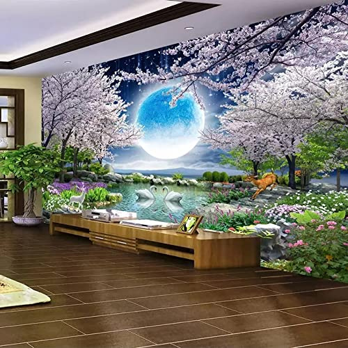 XINRUYI tapete tapete 3d selbstklebende pvc-tapete mond kirschblüte baum natürliche landschaft wohnzimmer schlafzimmer dekoration