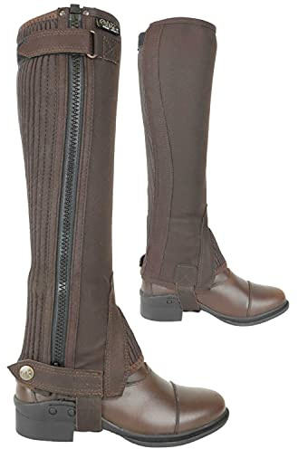 AK Waschbare Reitchaps aus Mikro-Wildleder AKRS-1032(W) (Braun, 14/XXS)