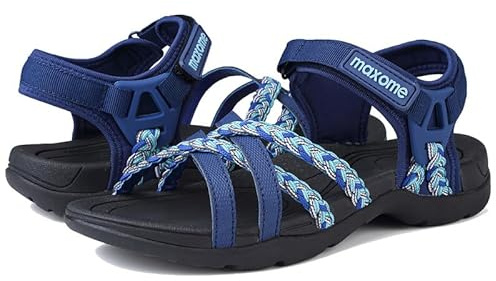 Maxome Women's Summer Walking Sandals Comfortable Sports Sandals Casual Hook Loop Strap Beach Sandals