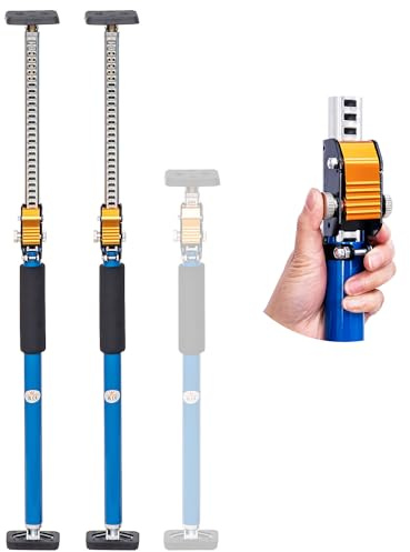 TOPWAY 2-pack teleskopiskt gipsstöd 1600-2900 mm stål snabbjusterbar takstödsstång, stöder upp till 60 kg byggverktyg för skåpdörrkarm stag