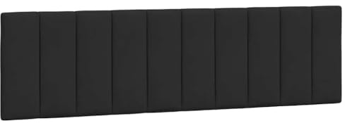 vidaXL Kopfteil-Kissen Hanko Schwarz 180 cm Samt