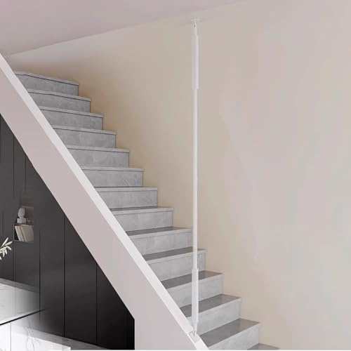 Ringhiera Vetro scale interne esterni Rotondo Balaustre In Metallo per Scale Interne, Angolo Regolabile Pilastro Parapetto per Gradini per Prevenire Cadute/Barriere di Sicurezza, Lunghezza 10-240
