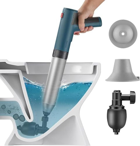 Pistone elettrico per la rimozione degli intasamenti del WC, stantuffo ad alta pressione per bagno, WC intasato, lavandino