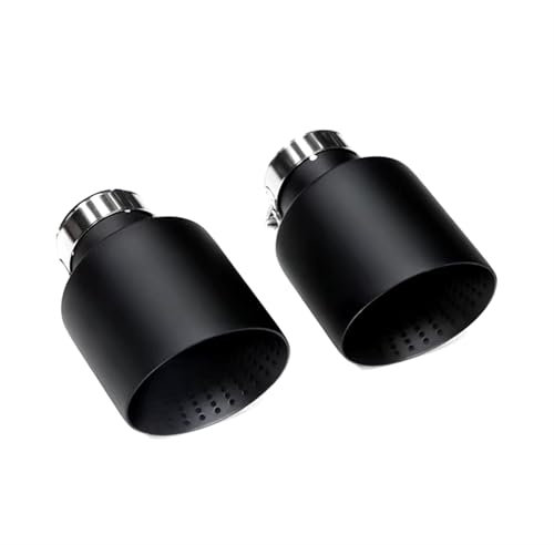 Auspuff Endrohre Für VW Für GTI MK7 Für Golf 7 Auspuff Düse 1 Stück Matt Schwarz Edelstahl Auto Schalldämpfer Spitze System Rohr Auspuff Spitze Endrohrblende(ID60MMOD89MM)