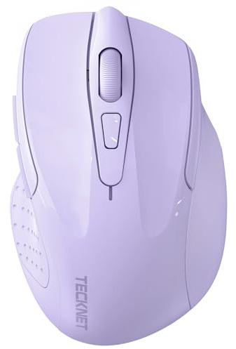 TECKNET Bluetooth Maus, 4800 DPI Kabellos Ergonomische Maus (Tri-Modi: BT 5.0/3.0+2.4G), 30 Monate Batterielaufzeit, Leise Funkmaus für Laptop PC Computer, Windows, Mac OS, Android