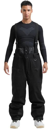 Skihose Jungen 168, Skihose Herren Outdoor Hosen Warm Winddicht Snowboardhose Softshellhose Gefüttert Baggy Thermohose Wanderhose Winter Wasserdicht Outdoorhose Arbeitshose Fahrradhose