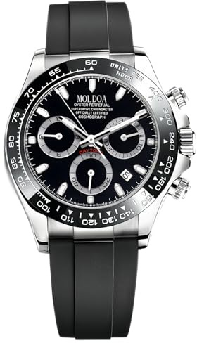 MASTOP Pagani Design Daytona Homage - Orologio analogico al quarzo da uomo, movimento giapponese, cronografo, cinturino in silicone, impermeabile, per uomo
