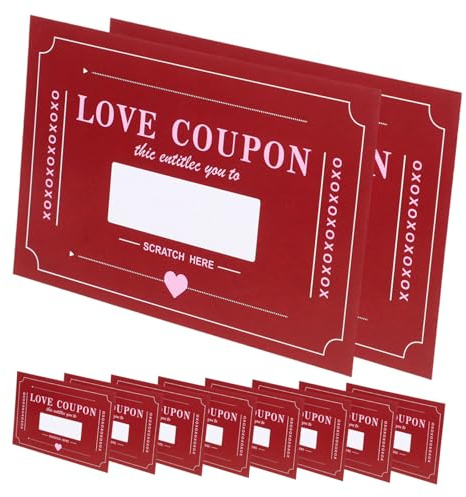 PRETYZOOM 20blätter Diy Liebesgutschein-set Mit Scratchkarten Individuell Gestaltbare Karten Für Valentinstag Hochzeiten Und Jubiläen Kreative Für Besondere Anlässe