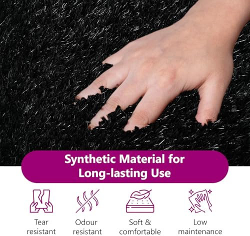 vidaXL Gazon synthétique Noir 1x15 m 30 mm