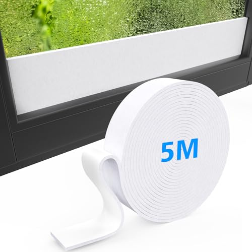 Ventana absorbente de condensación 5 m anti condensación tiras de condensación para ventanas autoadhesivas, tiras absorbentes anticondensación, tiras de fieltro 5 m x 3,5 cm