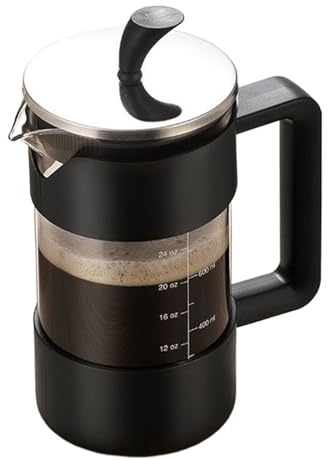 Cafetera De Pistón Francesa Genérica 1 Litro | Cafetera De Vidrio Prensa - Resistente Al Calor Para Hogar Oficina Cocina Sala Fiesta Familia Viaje Camping