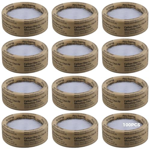 Filtri a carbone attivo di lunga durata e ad alta efficienza, ricambio per filtri a imbuto, 100 pezzi, 2,3 x 1 cm, universali