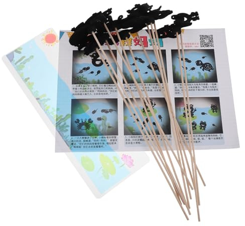 HONITANO Montessori Shadow Puppets Play Theater for Kindergarten Creative Animal Family Storytelling Board Game Safe Hand Puppetry Kit for Interactive Learning and Imaginative Play