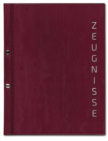 Zeugnismappe weinrot mit Silberprägung ZEUGNISSE Interieur PUR