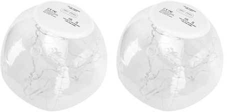 Acouto 2 Luci Galleggianti per Piscina Ad Energia Solare, Palline Luminose Gonfiabili da 13,78 Pollici per Piscina, Luci Galleggianti Solari per Giardino, Trasparenti, IP68, Resistenti all'Acqua,