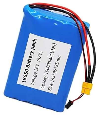 36V 10Ah Baterías de Iones de Litio para Patinetes Eléctricos 10S2P Impermeable PVC con Cargador para Motores de Bicicletas Eléctricas Plegables de 200 W a 500 W 36V 10Ah,Bullet+SM