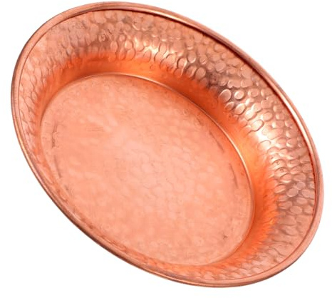 Toyvian Ciotola Decorativa di Rame Martellata a Mano 11,5 Cm, Ciotola Rituale Buddista Multifunzionale per Offerte, Salse e Gioielli, Accessorio Decorativo Casa Design Culturale Tibetano