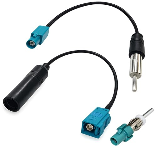 3-Teiliges Autoradio Antennenadapter, Antennenverstärker Auto für Auto-Stereo-Systeme, Adapter mit FAKRA-zu-DIN-Adapter, Kompatibel mit verschiedenen Autoradio-Modellen