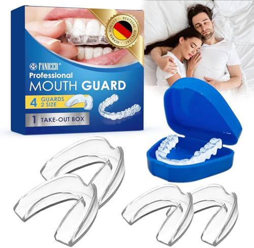 4 Piezas FéRulas Descarga Bruxismo, Ferula Antironquidos, Prevenir El Roncar Protector Bucal Para Dormir, Moldeable Disfruta De Un SueñO Tranquilo, Reutilizable