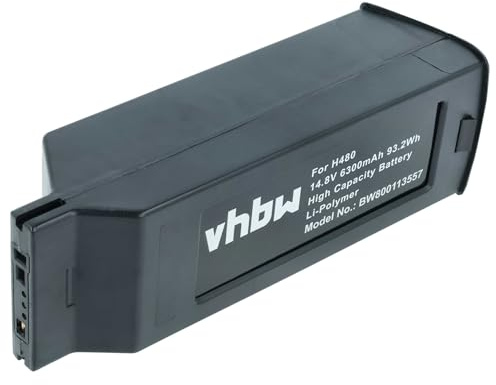 vhbw Akku kompatibel mit Yuneec H480, Typhoon H Drohne Multicopter Quadrocopter (6300 mAh, 14,8 V, Li-Polymer)