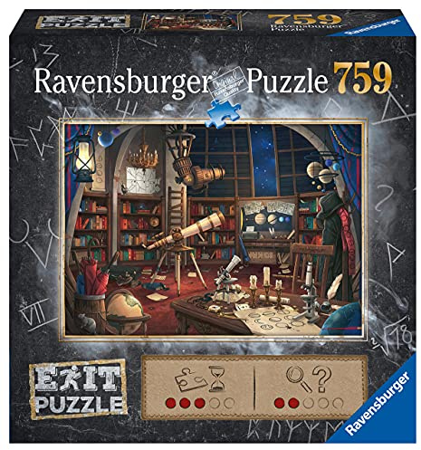 Ravensburger EXIT Puzzle Sternwarte - 759 Teile Escape Puzzle | 759 Teile Escape Room Puzzle, Erwachsenenpuzzle, Geschenk für Rätsel-Fans, Für Einsteiger und Fortgeschrittene