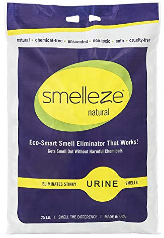 SMELLEZE Natural Urine Smell Eliminator Deodorizer: 25 lb. Granules Eliminate Urine Odor