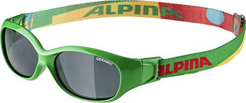 ALPINA Unisex - Bambini, FLEXXY KIDS Occhiali da sole, green-puzzle gloss, One Size