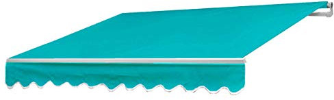 Mendler Alu-Markise T792, Gelenkarmmarkise Sonnenschutz 5x3m - Polyester Türkis