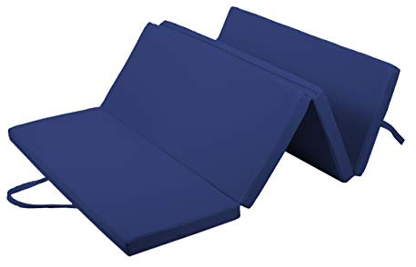 Gutekissen® Weichbodenmatte Gymnastikmatte Turnmatte Fitnessmatte Faltmatratze 4 EKO MAT (200x120x5, Dunkelblau)