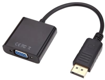 chenyang DisplayPort zu VGA Adapter, Vergoldeter DisplayPort Stecker auf VGA Buchse Display Monitor Konverterkabeladapter für Computer, Desktop, Laptop, Monitor, Projektor