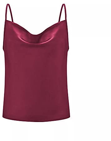 Rojeam Estate Sexy Cinghietti Veste Donna Seta Sintetica Canotte Leggera Camicia Senza Maniche