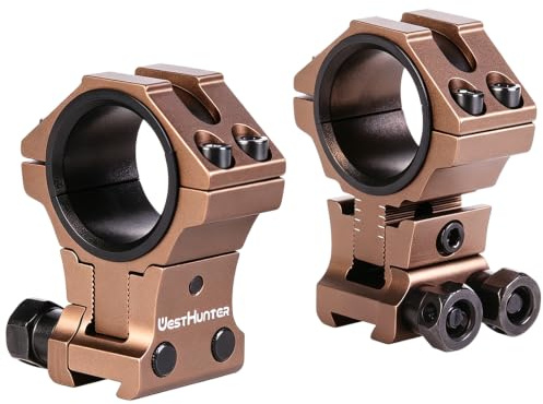 WestHunter Höhenverstellbare Zielfernrohr-Montageringe für 11 mm Prismenschiene, für 30 mm & 1 Zoll Mittelrohr | Zero-Recoil Scope Alignment Protection