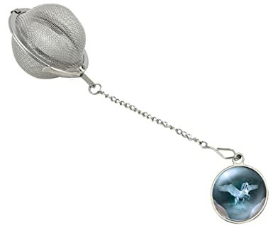 Unicorn in Globe Dome on a Tea Leaf Infuser Stainless Sphere Strainer codec11