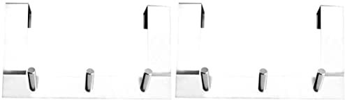 Cabilock 2stücke Edelstahl Türhaken Kreativer Organizer Für Handtücher Mäntel Taschen Einfache Montage Ohne Bohren Für Schlafzimmer Büro Küche Modernes Design Zur Reduzierung Von