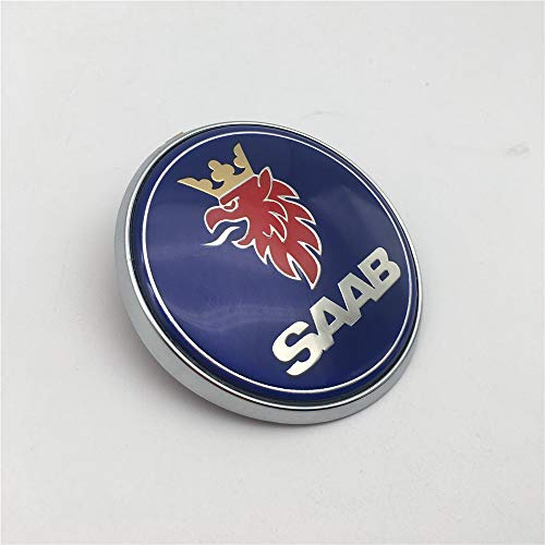 1 x 67 mm blaues Emblem für Saab 9–5 95 Limousine 1998–2005 Auto-Heckklappe, Emblem, Motorhaube, Mitte, Aufkleber 5289913