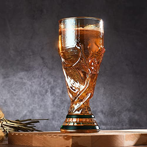 ZWMBYN Weltmeisterschaft Biergläser zum Beobachten von Fußball, 500 ml kreative Hercules Bierkrug Fußball Tumbler Gläser, Kristallglas Weinbecher für Bier, Cocktails, Getränke, Fußballparty,
