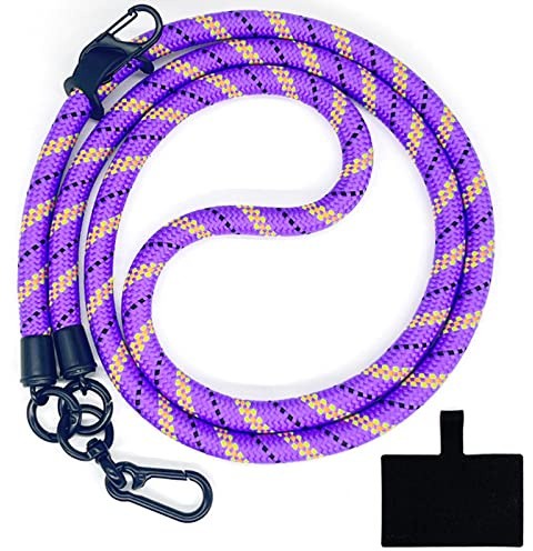 HIRANE Thick Rope Cell Phone Lanyard Spacer, Anti Theft Phone Strap, Adjustable Crossbody Phone Strap, Universal Crossbody Patch Phone Lanyards, for All Smartphone (50)