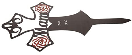 DOITOOL Piquet Croix Métal Panneau Commémoratif Piquet De Cimetière Marqueur Funéraire pour Jardin Decoration De Tombe Croix De Cimetière