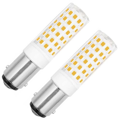 LIENNGKE 2er Pack LED B15d 6w Ersetzt 60w Halogenlampe Warmweiß Maiskolben 600Lumen 230V 2800K 3000K Leuchtmitteln [MEHRWEG]
